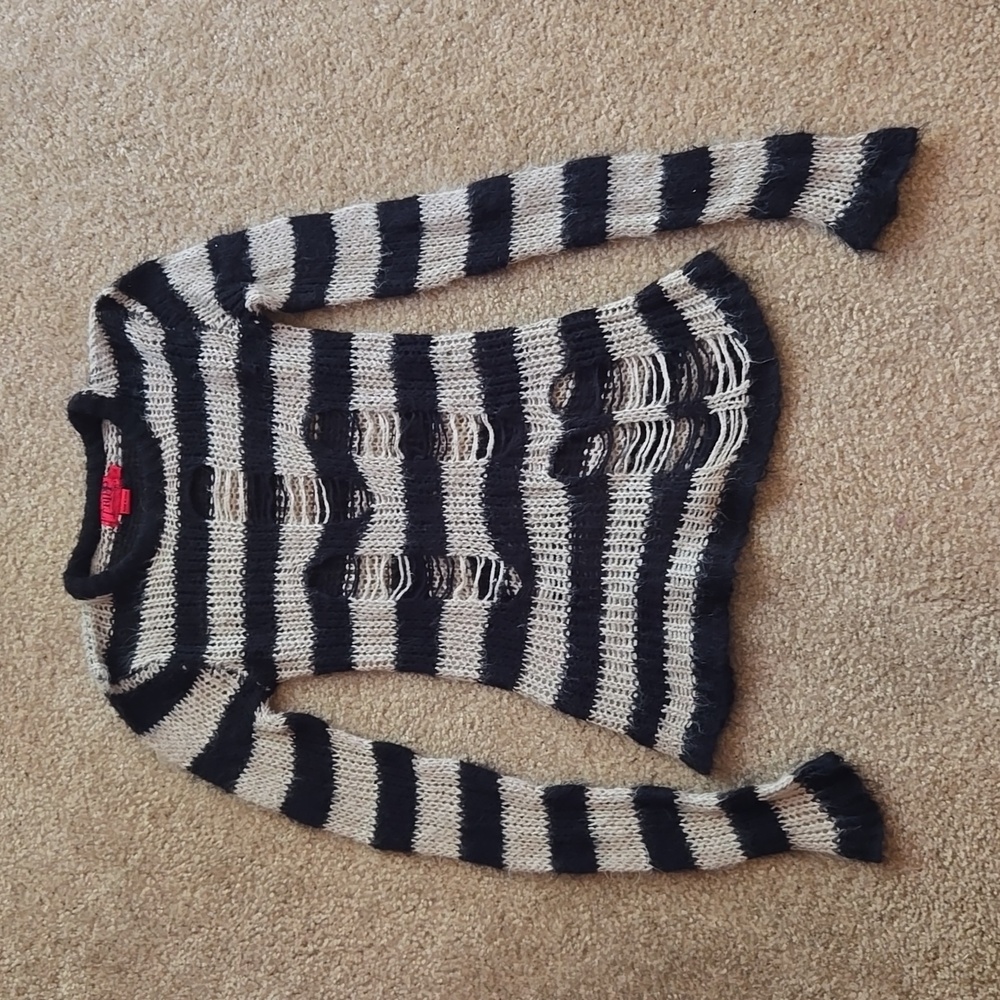 TRIPP NYC Punk Hoth Rock Striped Sweater S Hot Topic